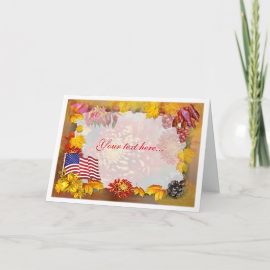 フラグと花～感謝祭カード シーズンカード (正面)