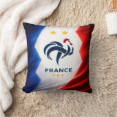 フラグに雄鶏 フランス国旗柄 ピロー (ブランケット)