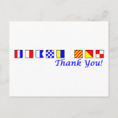 フラグのアルファベット航海ので感謝 ポストカード (正面)