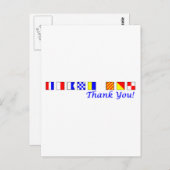 フラグのアルファベット航海ので感謝 ポストカード (正面/裏面)