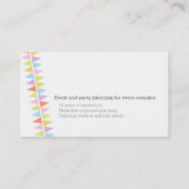 フラグのパーティーイベントの名刺の計画 名刺 (裏面)