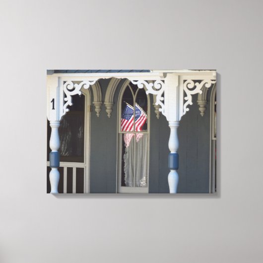 フラグの反射 – Martha's Vineヤード キャンバスプリント (正面)