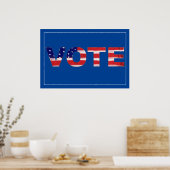 フラグの文字で投票 ポスター (キッチン)