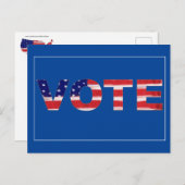 フラグの文字で投票 ポストカード (正面/裏面)