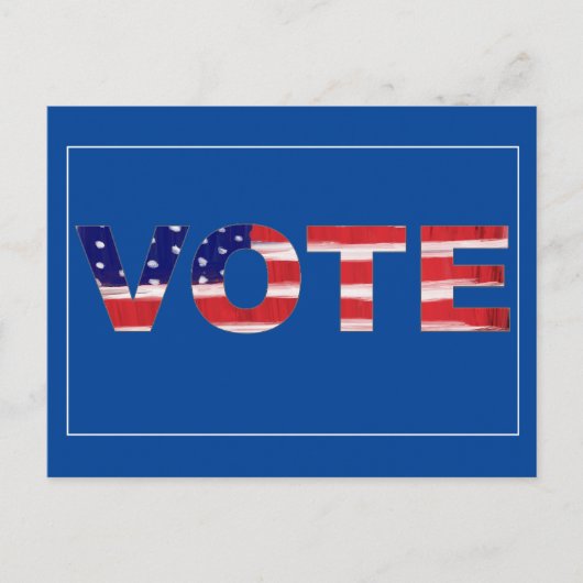 フラグの文字で投票 ポストカード (正面)
