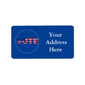 フラグの文字で投票 ラベル (正面)