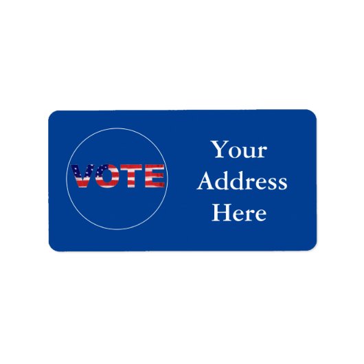 フラグの文字で投票 ラベル (正面)