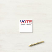 フラグの文字カラー候補者名の投票 ポストイット (デスク上)