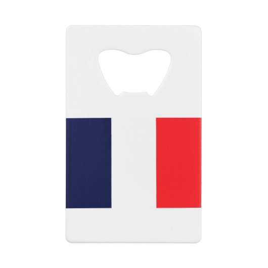 フラグの新しいフランスの色 クレジットカード栓抜き (正面)