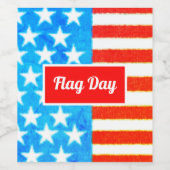 フラグの日、パーソナライズ ワインラベル (シングルラベル)