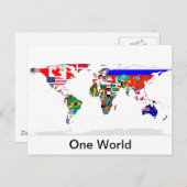 フラグの設定されたワールド ポストカード (正面/裏面)