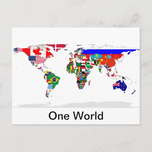 フラグの設定されたワールド ポストカード (正面)