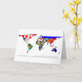 フラグの設定されたWorld Greeting Card カード (黄色い花)