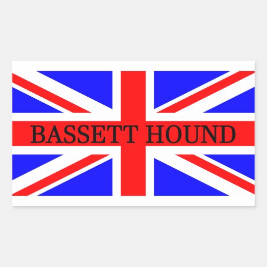 フラグのbassettサウンド名 長方形シール (正面)