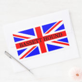 フラグのbassettサウンド名 長方形シール (封筒)