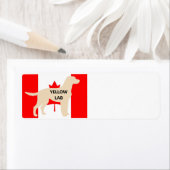 フラグのLRイエロー・ラブラドール・レトリーバー名シルエット ラベル (インサイチュ)