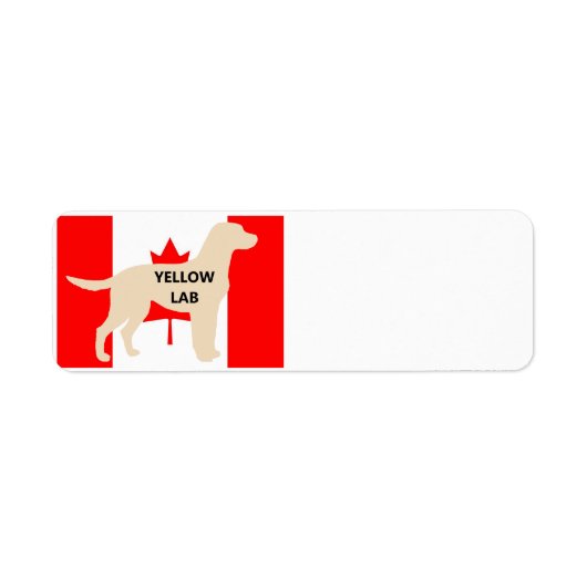 フラグのLRイエロー・ラブラドール・レトリーバー名シルエット ラベル (正面)