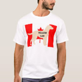 フラグのLRイエロー・ラブラドール・レトリーバー名シルエット Tシャツ (正面)