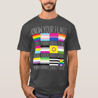 フラグを知るLGBTQ+ゲイプライド国旗のトランスジェンダー Tシャツ