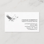 **フラグアメリカンイーグル白黒シンプルUSA 名刺 (裏面)