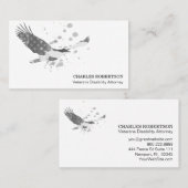 **フラグアメリカンイーグル白黒シンプルUSA 名刺 (正面/裏面)