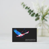 **フラグアメリカン·イーグル·赤白青USA 名刺 (スタンド正面)