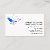 **フラグアメリカン·イーグル·赤白青USA 名刺 (裏面)