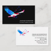 **フラグアメリカン·イーグル·赤白青USA 名刺 (正面/裏面)