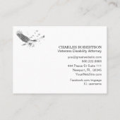 *~*フラグアメリカンUSAイーグルグレーオンブラック 名刺 (裏面)