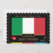 フラグイタリアンとハッピーニューイヤー最高の/ウィッシュカード シーズンカード (正面)