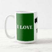 フラグイタリアンとマップのデザイン コーヒーマグカップ (左)