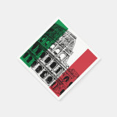 フラグイタリアンのイメージを持つナプキン。 スタンダードカクテルナプキン (角)