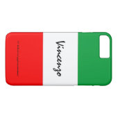 フラグイタリアンの色(名前を付けた緑と赤) Case-Mate iPhoneケース (裏面(横))
