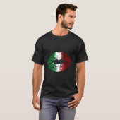 フラグイタリアンキス私は唇だイタリアン Tシャツ (正面フル)