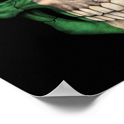 フラグイタリアンスカルオン黒 ポスター (角)