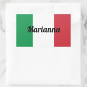 フラグイタリアンステッカー – カスタマイズ可能 長方形シール (バッグ)