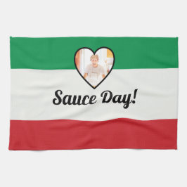 フラグイタリアンハートノナカスタムフォトソース日 キッチンタオル