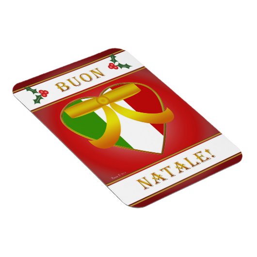 フラグイタリアンハートブオンナターレ(クリスマス)マグネット マグネット (右側)