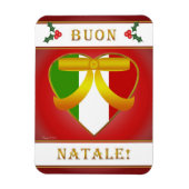 フラグイタリアンハートブオンナターレ(クリスマス)マグネット マグネット (縦)