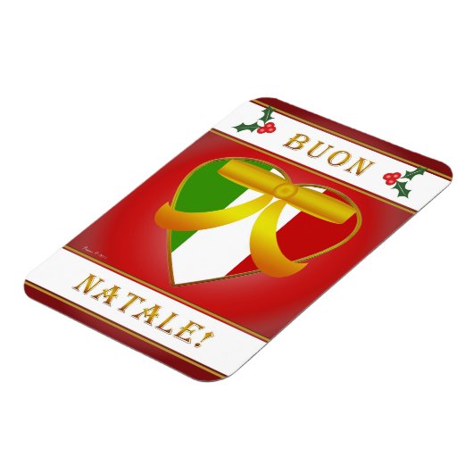 フラグイタリアンハートブオンナターレ(クリスマス)マグネット マグネット (左側)