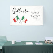 フラグイタリアンファミリ懇親会 横断幕 (トレードショー)