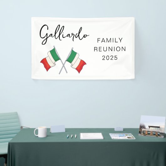フラグイタリアンファミリ懇親会 横断幕 (トレードショー)