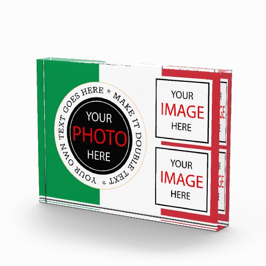 フラグイタリアンフォトブロックとイタリアのガラスフレーム フォトブロック (右)