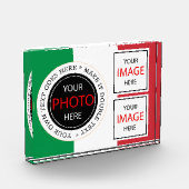 フラグイタリアンフォトブロックとイタリアのガラスフレーム フォトブロック (左)