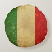 フラグイタリアンヴィンテージグランジデザイン ラウンドクッション (裏面)