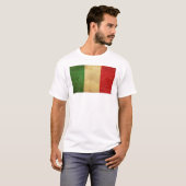 フラグイタリアンヴィンテージグランジメンズホワイト Tシャツ (正面フル)