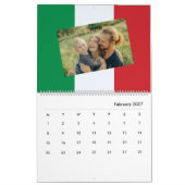 フラグイタリアン2025 Calendario Personalizzatoカスタム カレンダー (2月 2027)