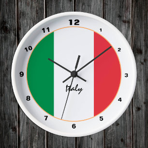 フラグイタリアン&イタリアトレンディーファッション/デザイン ラウンド壁時計