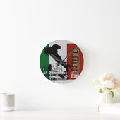 フラグイタリアン ラウンド壁時計 (ホーム)