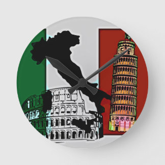 フラグイタリアン ラウンド壁時計